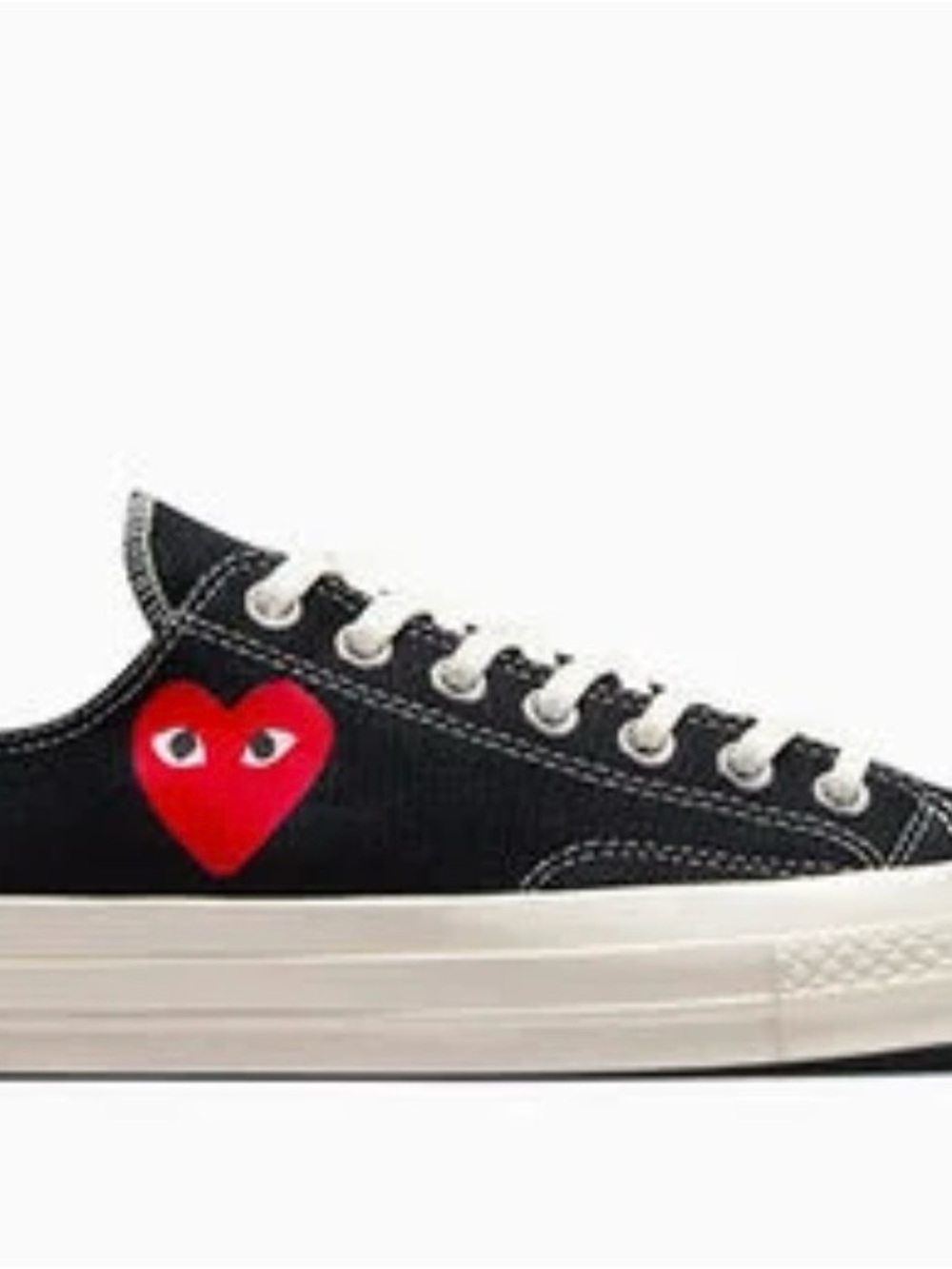 Converse Black Canvas Low-Top Sneaker Comme des Garcons